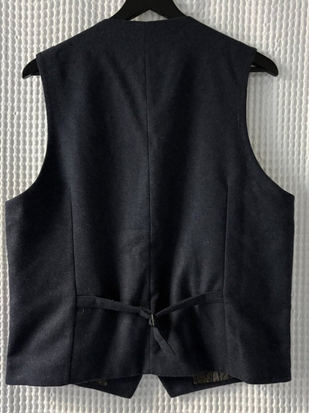 Joseph Abboud navy wool-blend 5-button men's waistcoat vest size medium - Picture 3 of 6